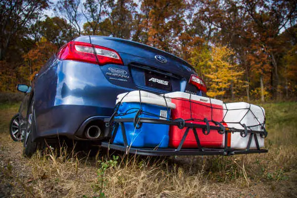 Subaru with 1.25" hitch cargo carrier