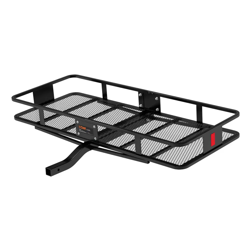 60" x 24" Black Steel Basket Cargo Carrier (Fixed 2" Shank, 500 lbs.)