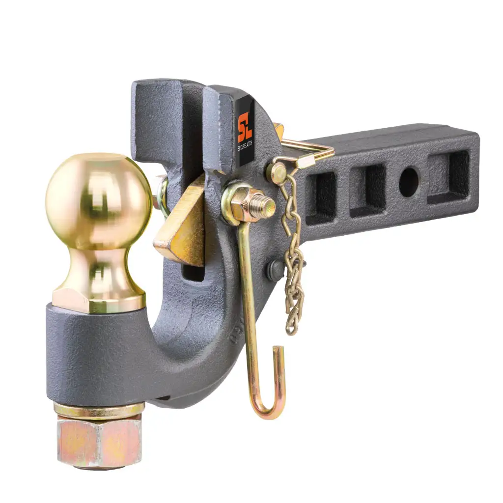 SecureLatch Receiver-Mount Ball & Pintle Hitch (2" Shank, 2-5/16" Ball, 14K)