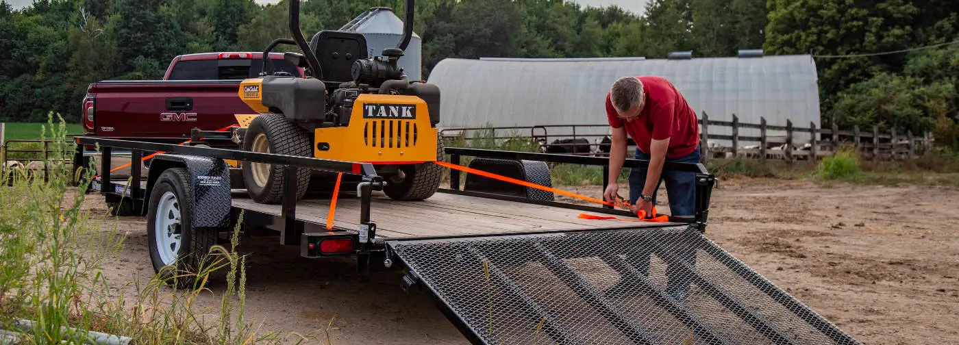 Cargo Trailer Tie Downs with Straps