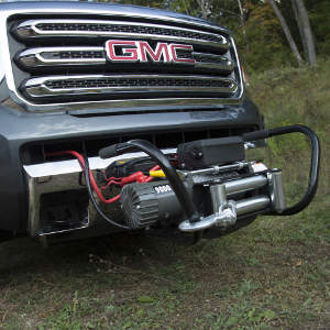 CURT winch mount on truck front hitch