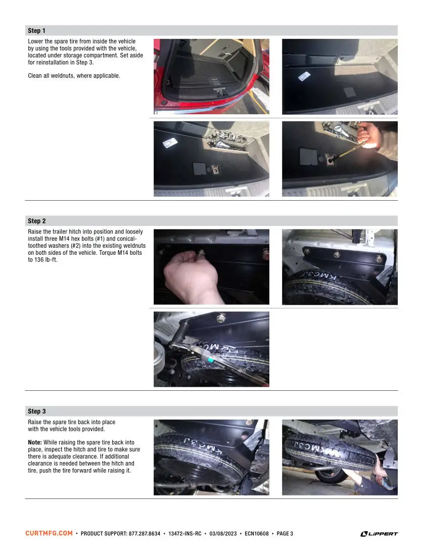 Installation Instructions Honda Pilot Hitch 13472