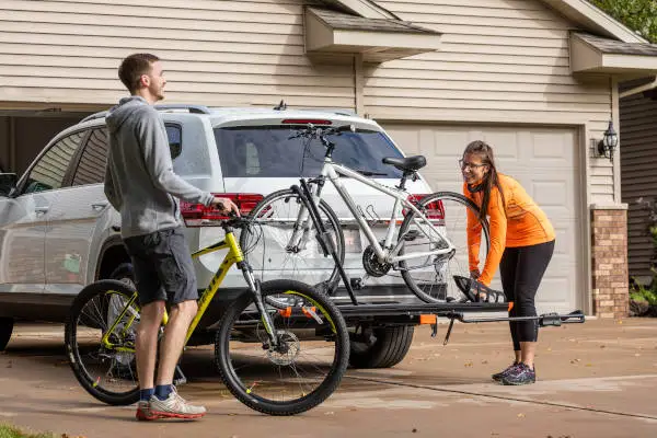 Loading Hitch Bike Rack with Receiver Extender