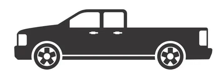 Long-Bed Pickup Truck Diagram