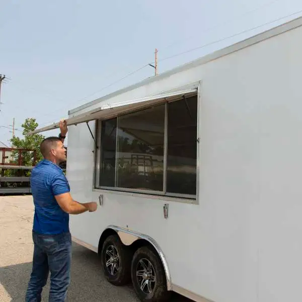 Concession stand trailer window